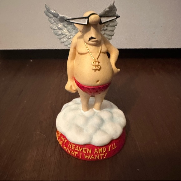 Heavenly Angel Grandpa Figurine With I'll Wear What I Want, 5.75" - Picture 2 of 3